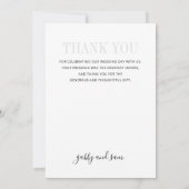 パーソナライズされたミ結婚したセス結婚・ネーム サンキューカード (裏面)