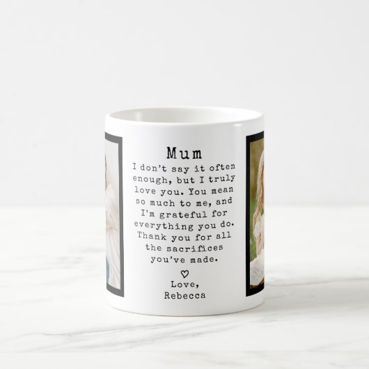 パーソナライズされたムギフトヴィンテージミニマルクリスマス コーヒーマグカップ (中央)