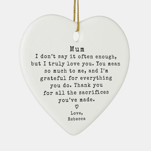 パーソナライズされたムギフトヴィンテージミニマルクリスマス セラミックオーナメント (右)