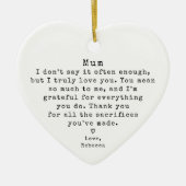 パーソナライズされたムギフトヴィンテージミニマルクリスマス セラミックオーナメント (正面)