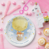 パーソナライズされたムーンエアバルーン赤ちゃんシャワー ペーパープレート (パーティー)
