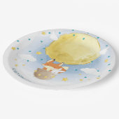 パーソナライズされたムーンエアバルーン赤ちゃんシャワー ペーパープレート (アングル)