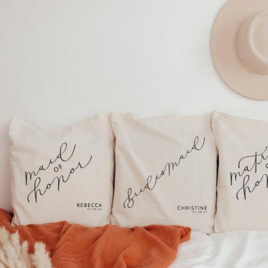 パーソナライズされたメイド・オブ・オーナー(花嫁付き添い人)かわいいスクリプトトートバッグ トートバッグ