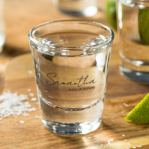 パーソナライズされたメイド・オブ・オーナー(花嫁付き添い人)ギフトアイディア ショットグラス
