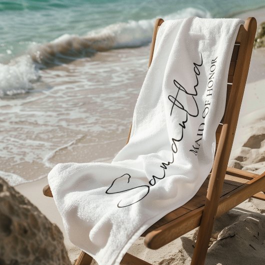 パーソナライズされたメイド・オブ・オーナー(花嫁付き添い人)ギフトアイディア ビーチタオル