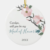 パーソナライズされたメイド・オブ・オーナー(花嫁付き添い人)提案桜支店 セラミックオーナメント (正面)