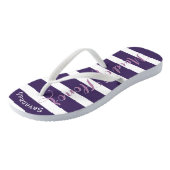 パーソナライズされたメイド・オブ・オーナー（花嫁付き添い人）紫または任意の色 ビーチサンダル (アングル)