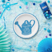 パーソナライズされたメッセージブルー潅水缶 ペーパープレート (パーティー)