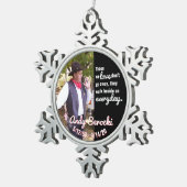 パーソナライズされたメモリアルスノーフレークフレームオーナメント スノーフレークピューターオーナメント (右)