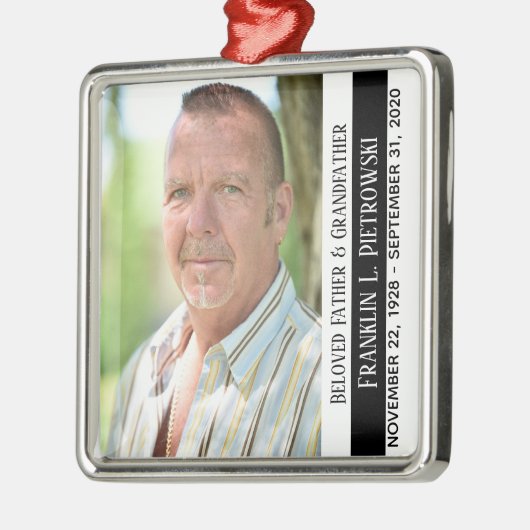 パーソナライズされたメモリアル広場 メタルオーナメント (左)