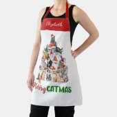 パーソナライズされたメリーおもしろいクリスマス エプロン (インサイチュ)