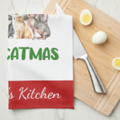 パーソナライズされたメリーおもしろいクリスマス キッチンタオル (四つ折り)