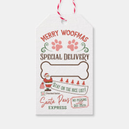 パーソナライズされたメリーウォフマスサンタポーズ表現 ギフトタグ