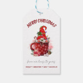 パーソナライズされたメリークリスマスサンタ格言 ギフトタグ (裏面)