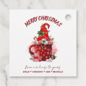 パーソナライズされたメリークリスマスサンタ格言 フェイバータグ (裏面)