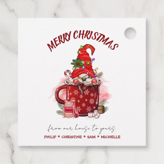 パーソナライズされたメリークリスマスサンタ格言 フェイバータグ (裏面)