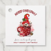 パーソナライズされたメリークリスマスサンタ格言 フェイバータグ (正面)