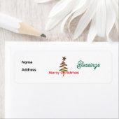 パーソナライズされたメリークリスマス差出人住所ラベル ラベル (インサイチュ)