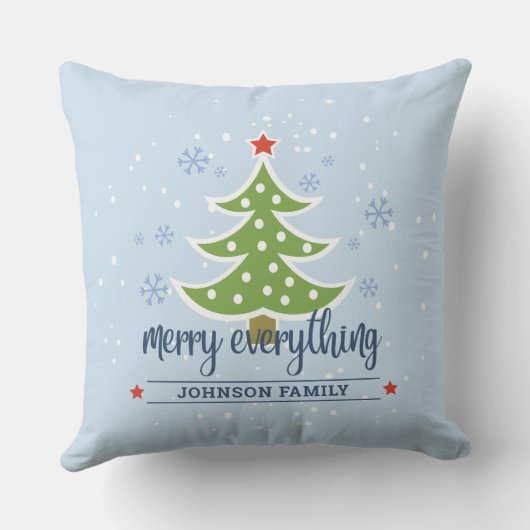 パーソナライズされたメリークリスマス クッション (裏面)