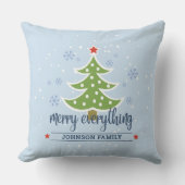 パーソナライズされたメリークリスマス クッション (正面)