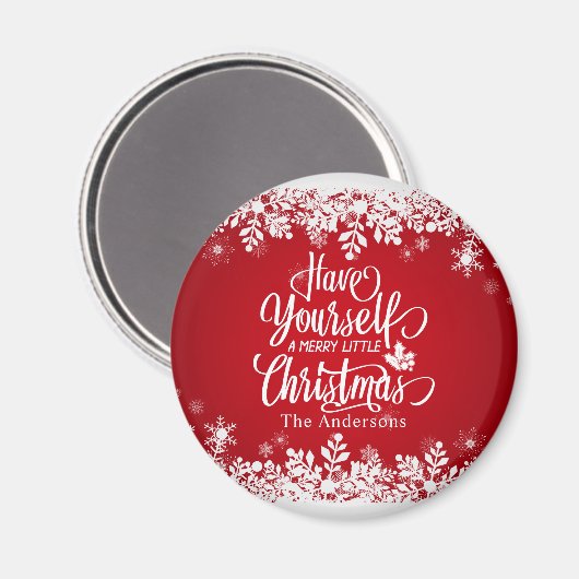 パーソナライズされたメリークリスマス |マグネット マグネット (正面/裏面)