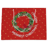 パーソナライズされたメリーハート ラージペーパーバッグ (正面)