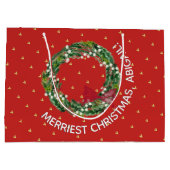 パーソナライズされたメリーハート ラージペーパーバッグ (裏面)