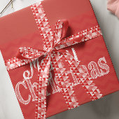 パーソナライズされたメリー小さな抽象芸術 サテンリボン