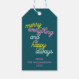パーソナライズされたメリーEverything Holiday Christmas ギフトタグ