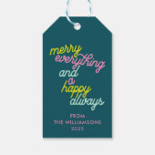 パーソナライズされたメリーEverything Holiday Christmas ギフトタグ (裏面)