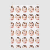 パーソナライズされたモダンおもしろい最高のパパギフトパパバイパー ゴルフタオル (正面)