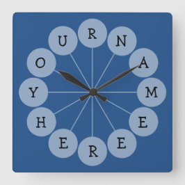 パーソナライズされたモダンおもしろい スクエア壁時計