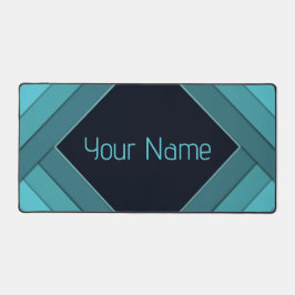 パーソナライズされたモダンお洒落ティール(緑がかった色) デスクマット
