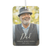 パーソナライズされたモダンお祝い カーエアーフレッシュナー (正面)