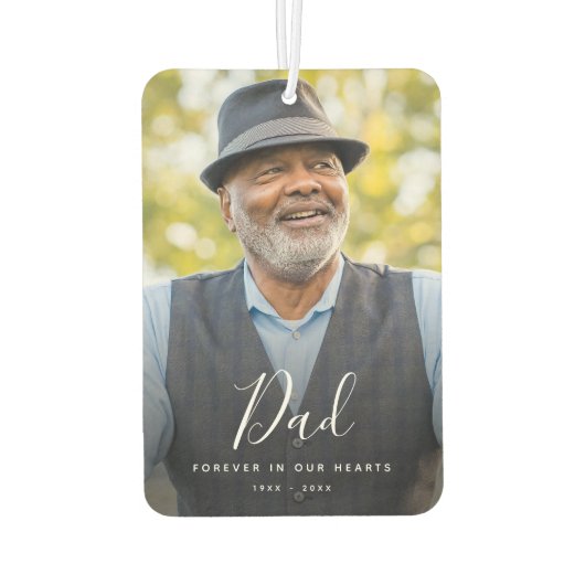 パーソナライズされたモダンお祝い カーエアーフレッシュナー (裏面)