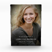 パーソナライズされたモダンお祝い フォトブロック (正面)