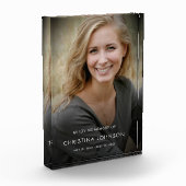 パーソナライズされたモダンお祝い フォトブロック (左)