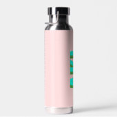 パーソナライズされたモダンなシャドウモノグラムイニシャル ウォーターボトル (右面)