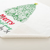 パーソナライズされたモダンの木 シェルパブランケット (3/4)