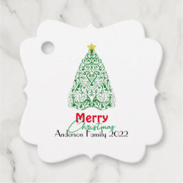 パーソナライズされたモダンの木 フェイバータグ