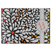 パーソナライズされたモダンはっきりした花の温グラデーションプリント カッティングボード (正面)