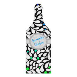 パーソナライズされたモダンはっきりした花ティール(緑がかった色)グラデーション カッティングボード