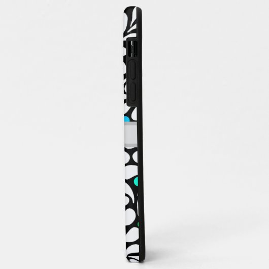 パーソナライズされたモダンはっきりした花ティール(緑がかった色)グラデーション Case-Mate iPhoneケース (裏面/左)