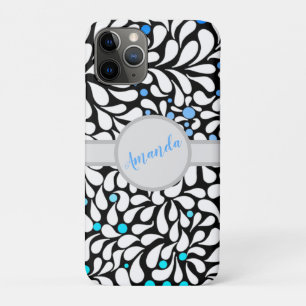 パーソナライズされたモダンはっきりした花ティール（緑がかった色）グラデーション iPhone 11 PROケース