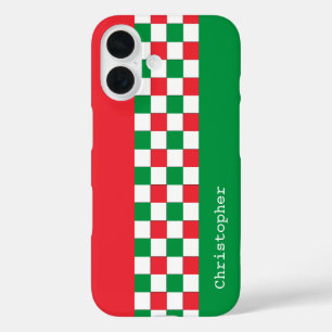 パーソナライズされたモダンイタリアン検査 iPhone 16ケース