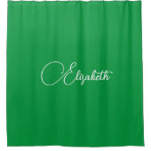 パーソナライズされたモダンエレガントテンプレート シャワーカーテン (正面)