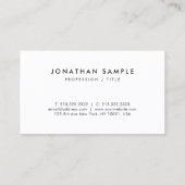 パーソナライズされたモダンエレガントテンプレート 名刺 (裏面)