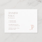 パーソナライズされたモダンエレガントモノグラムテンプレート表 名刺 (裏面)