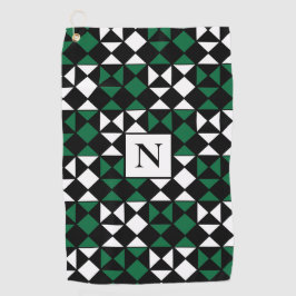 パーソナライズされたモダンエレガント幾何パターン ゴルフタオル