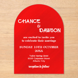 パーソナライズされたモダンエレガント結婚s アクリル招待状